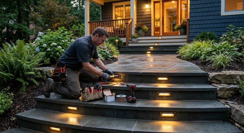 Terrace Lighting Installation in Orem, UT