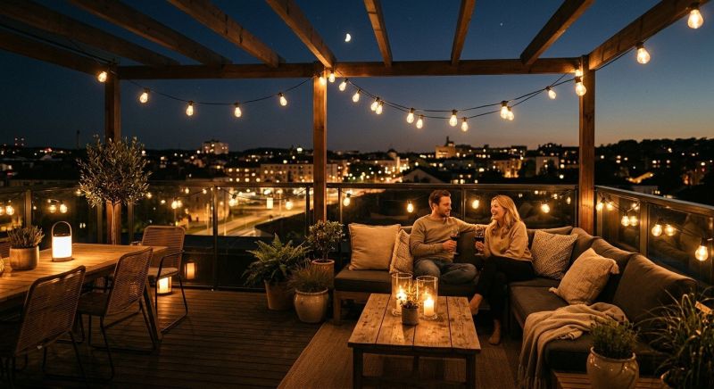 Terrace Lighting Installation in Provo, UT